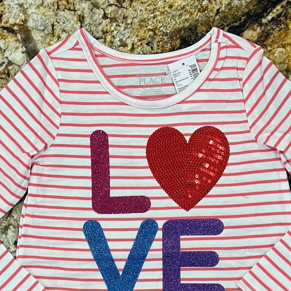 NWT Children's Place Pink & White Striped W/